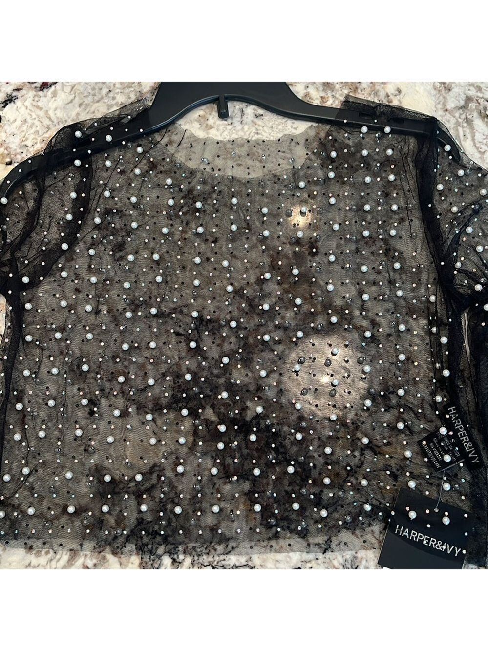 Pearl & Rhinestone Embellished Top - Picture 9 of 9